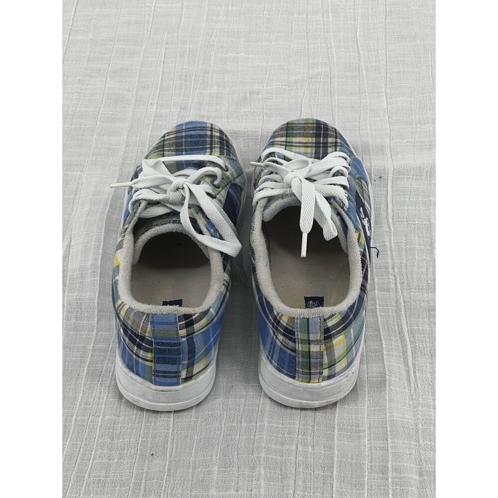 Beverly Hill Polo Club Canvas Sneakers Lace up Blue White Yellow 10 - Picture 3 of 9